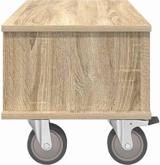TV Stand with Wheels Sonoma Oak M68.5xD35xH35cm