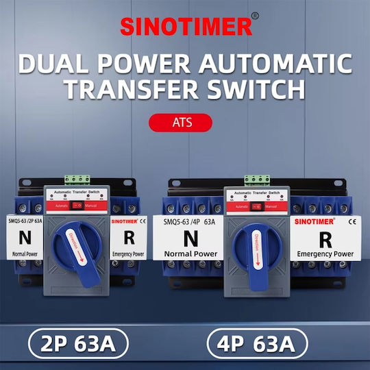 Sinotimer Bipolar Buton de comutare cu releu 230V 63A