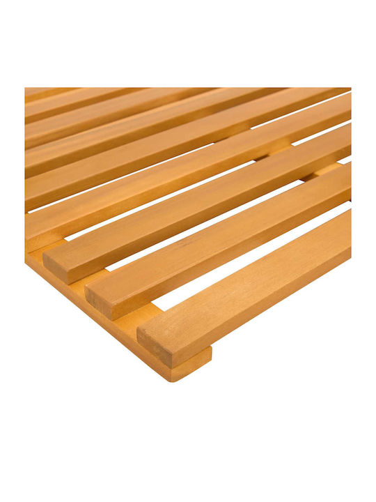 vidaXL Non-Slip Bath Mat Wooden 42025261 Coffee 100x53cm