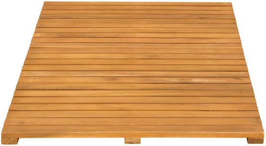 vidaXL Non-Slip Bath Mat Wooden 42025256 Coffee 80x50cm