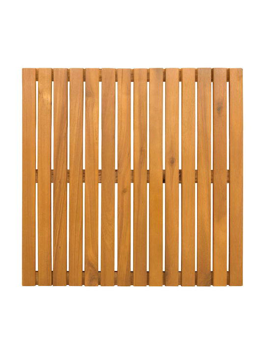 vidaXL Non-Slip Bath Mat Wooden 42025255 Coffee 50x50cm