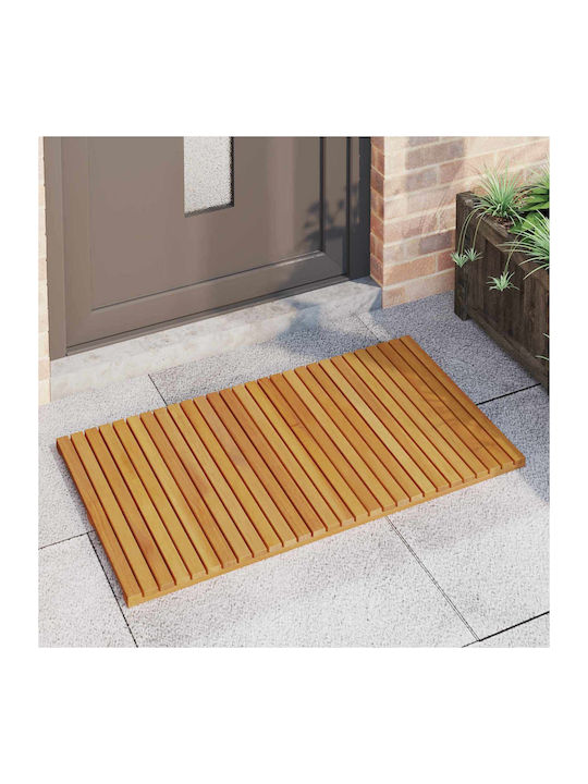 vidaXL Non-Slip Bath Mat Wooden 42025257 Coffee 100x55cm