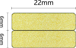 500 Selbstklebende Etikettenrollen 11x22mm 1Stück