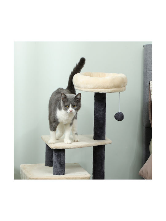 Pawhut Дърво Котешко драскало Бежов 30x30см.