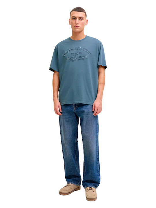 Herrenblusen Neck T-Shirt Mirage Blau