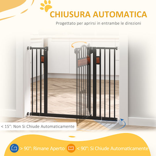 Pawhut Πόρτα Σκύλου σε Μαύρο Χρώμα 105 x 76.2εκ.