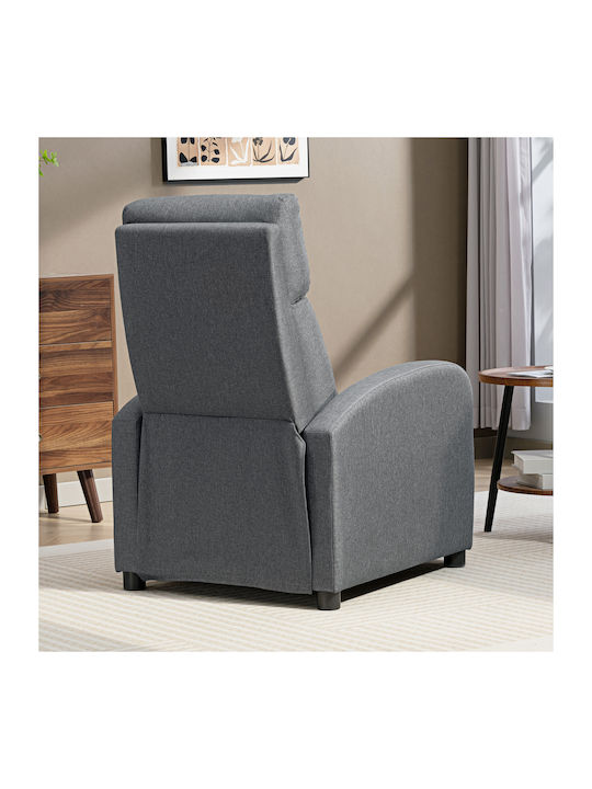 Relax Armchair with Footstool Gray 69x87x100.5cm