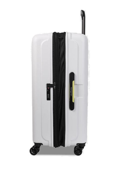 Hedgren Large Hard Travel Suitcase White with 4 Wheels