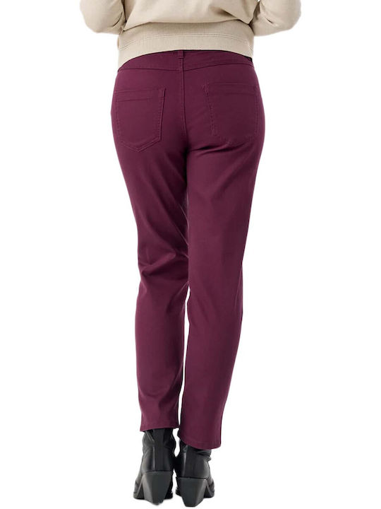 Jensen Jane Women's Fabric Trousers Narrow Purple