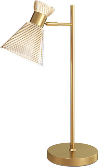 HomCom Dekorative Lampe Blume mit Fassung für E27 Lampe Gold