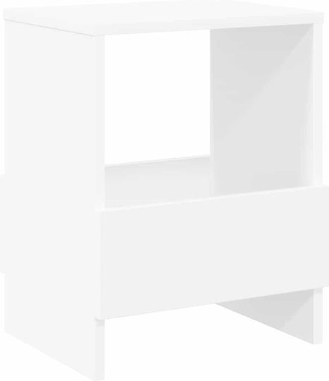 Мебели за съхранение дървен Бял 35x30x45см