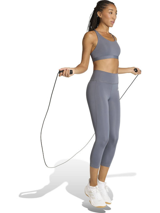 Colanti de femei Capri Colanti Talie inalta Gray