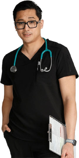 Cherokee Men's Black Medical Blouse
