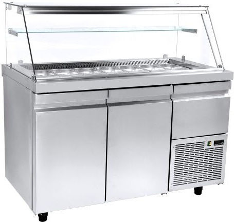 Niki Inox Охлаждаща Витрина с Капацитет 11x1/4 ГН 134x70x129см