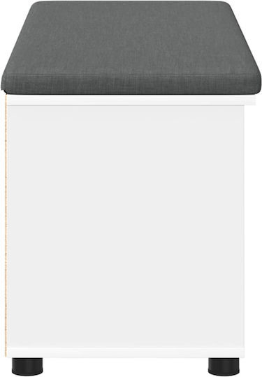 Мебел За Антре с Пейка Бял 100x38x46см