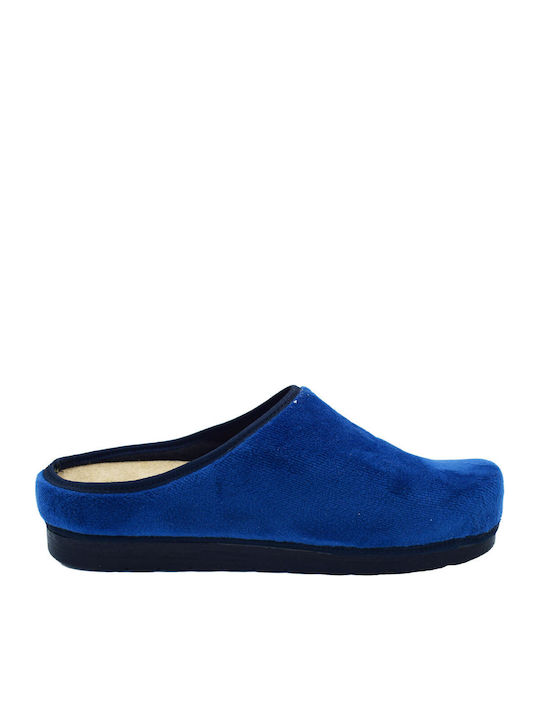 Anatomical Leather Women's Slippers Blue