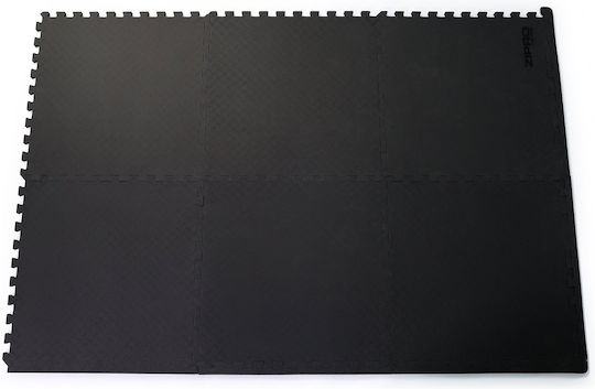 Zipro Podele Puzzle de Gimnastică Negre 4buc