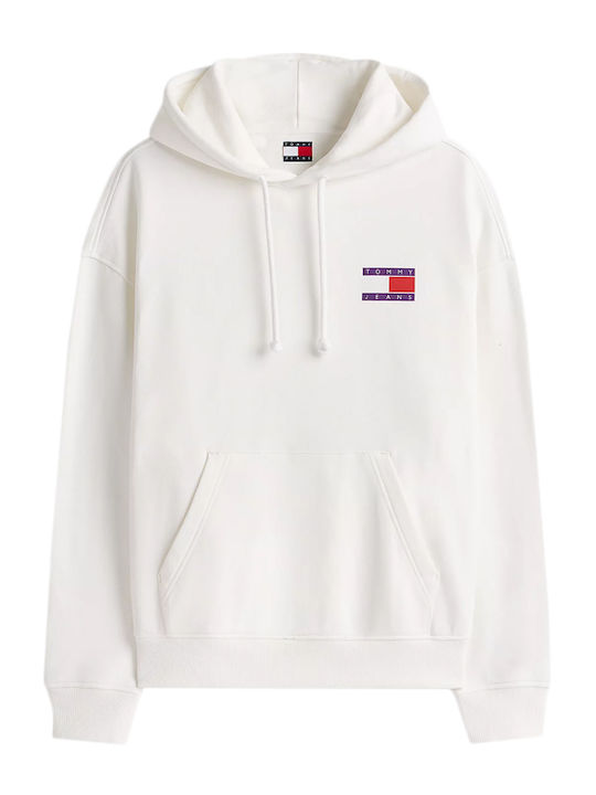 Sweatshirt with Hood Ecru, Red, Purple
