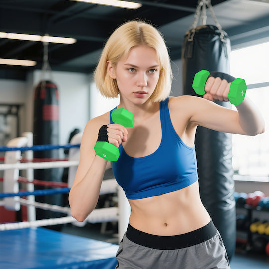 Sportnow Σετ Βάρη Χειρός Στήριγμα 6 Συνολικά Βάρη 2x1 Kg 2x2 Kg 2x3 Kg Πολύχρωμο A91-317v00mx