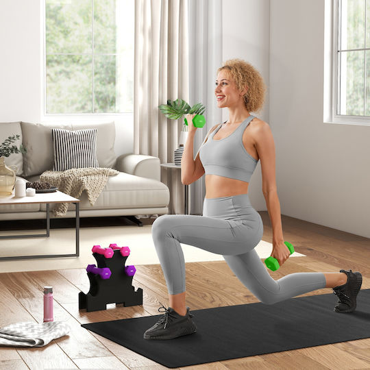 Sportnow Σετ Βάρη Χειρός Στήριγμα 6 Συνολικά Βάρη 2x1 Kg 2x2 Kg 2x3 Kg Πολύχρωμο A91-317v00mx