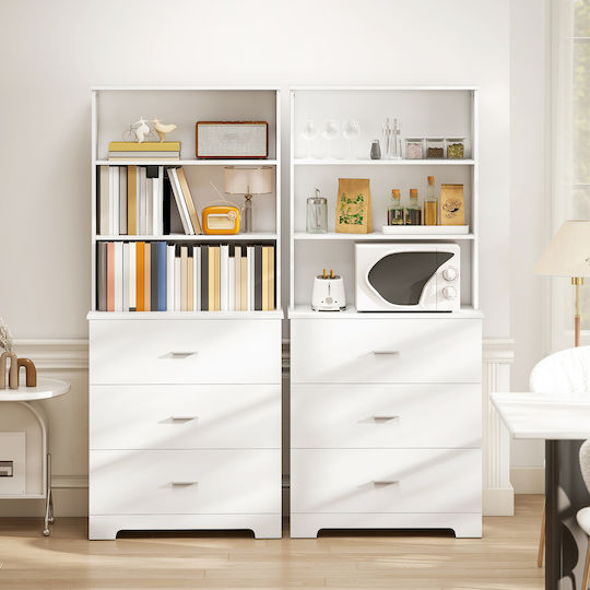 Bibliothek Weiß 79x39.5x182.2cm