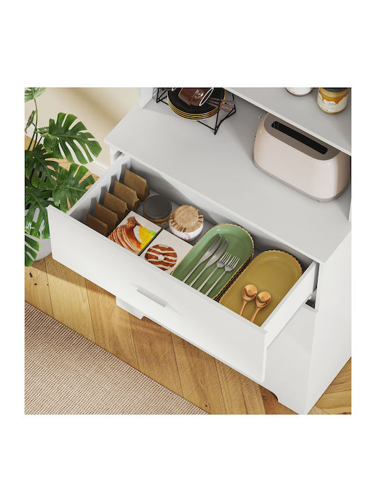 Bookcase White 79x39.5x182.2cm