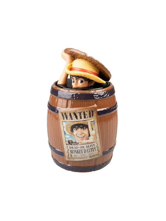 Grupo Erik Plastic Cookie Jar Brown 15.5x15x24cm