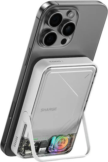 Sharge Icemag 2 Qi2 Power Bank 10000mAh mit USB-C Ausgangsanschlüsse Weiß