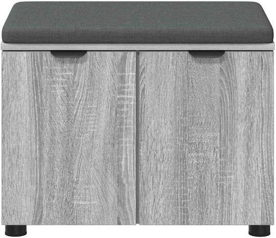 Έπιπλο Εισόδου με Παγκάκι Γκρίζο Σονομα 60x38x46εκ.
