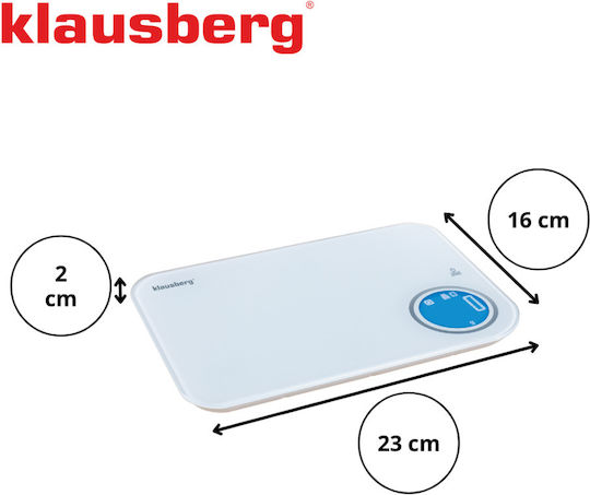 Klausberg Digital Kitchen Scale Up To 10kg White