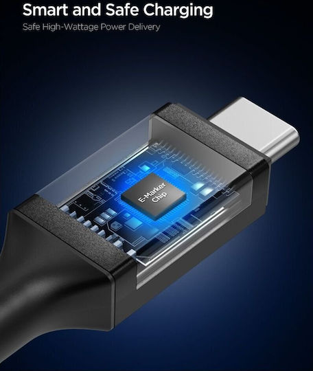 Spigen USB 2.0 Kabel USB-C männlich - USB-C 240W PD Schwarz ACA09461