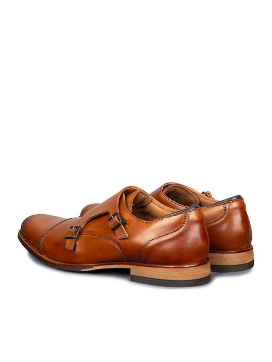 Craftarlo Leather Men's Monk Dress Shoes Tabac Brown