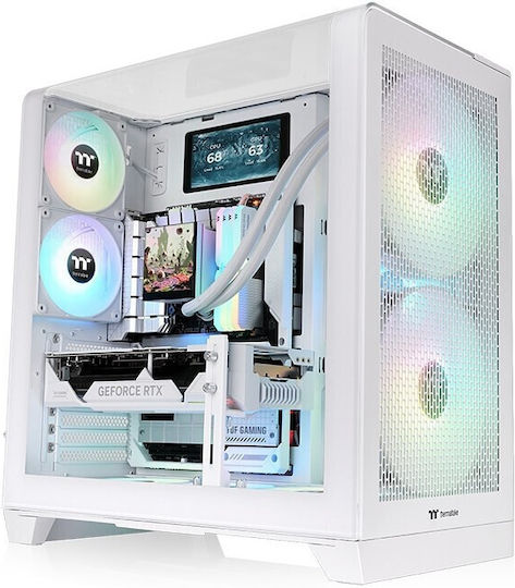 Thermaltake View 390 Air Gaming Midi Tower Computer Case with Side Window Snow White