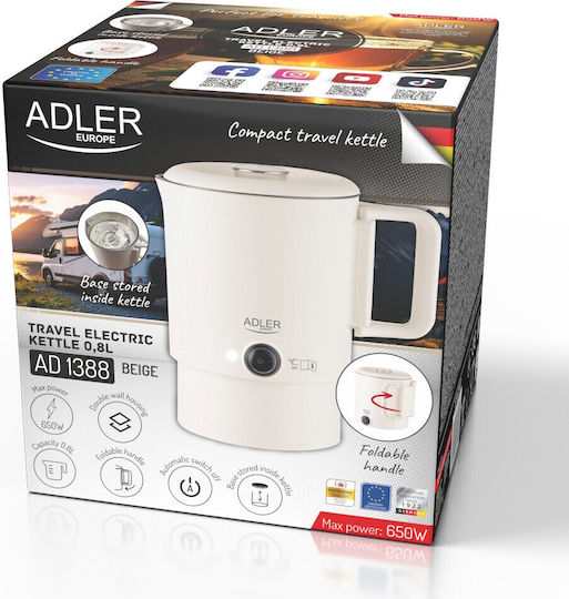 Adler Електрическа Кана 800ml 650W Бежова