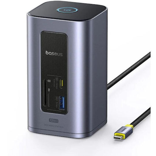 Baseus NU1 Air Spacemate USB-C Docking Station με HDMI 4K PD Ethernet Γκρι