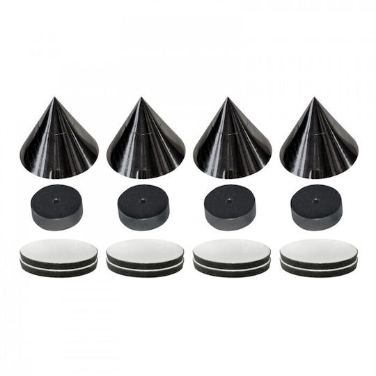Dynavox Sub-Watt Absorber Αντικραδασμικές Ακίδες Ύψους 22-24mm Σετ 4 Τεμαχίων σε Μαύρο Χρώμα