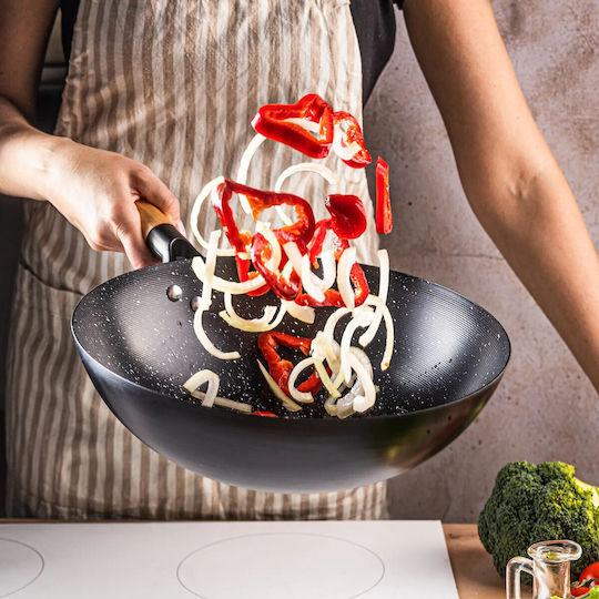KING Hoff 30cm Wok Aluminiu cu Strat de Piatră