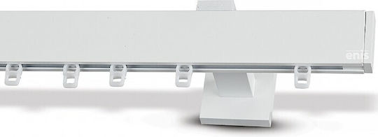 Enis by Domus Stopfen Zwei-Wege Vorhangschiene Checkmate White 200εκ.