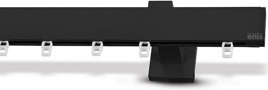 Enis by Domus Plug One-Way Metallic Curtain Track Black Checkmate 300cm Enis by Domus Plug One-Way Metallic Curtain Track Black Checkmate 300cm