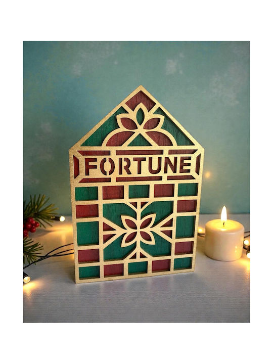 Tabletop Lucky Charm Home Red made of Wood 12x18cm 1pcs