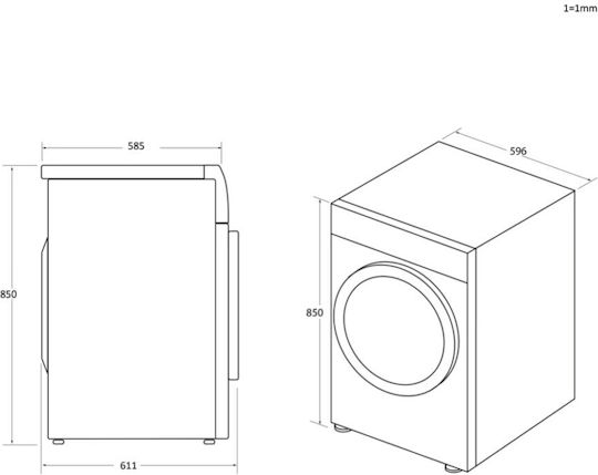 Candy ROE H9A2TE-S Uscător de rufe 9kg cu pompă de căldură