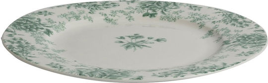 Laura Ashley Shallow Porcelain Green Plate with Diameter 23cm