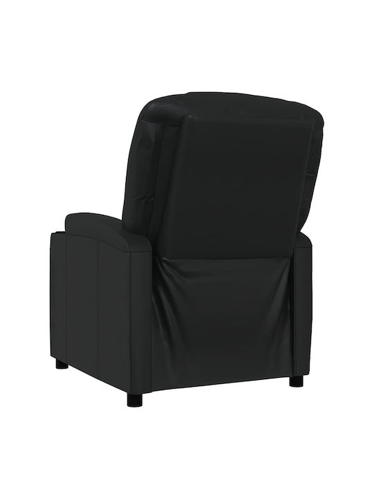 Fotoliu Relax cu Puf din Piele Ecologică Cremă albă 75x88x100cm