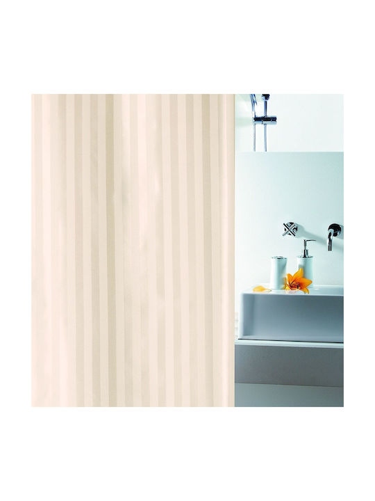 Spirella Rigonne Κουρτίνα Μπάνιου Υφασμάτινη 180x200 cm Beige