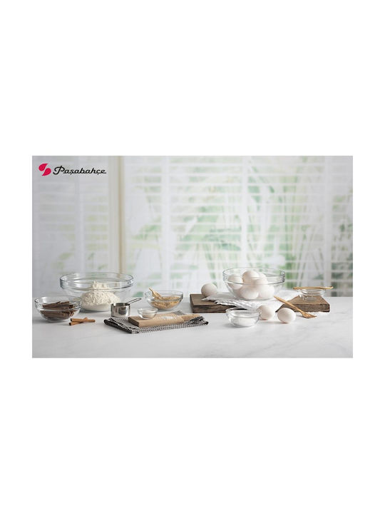 Pasabahce Chef Servierschüssel Rund Glas Transparent mit Durchmesser 10.5cm