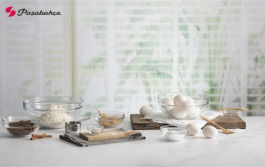 Pasabahce Chef Servierschüssel Rund Glas Transparent mit Durchmesser 10.5cm