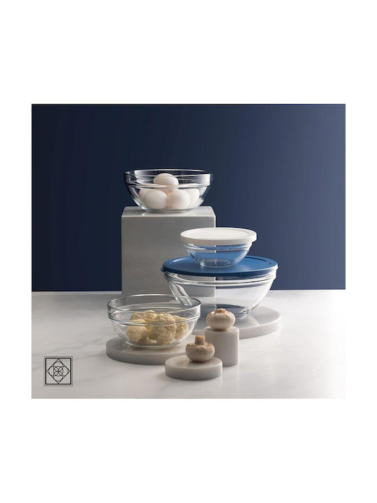 Pasabahce Chef Servierschüssel Rund Glas Transparent mit Durchmesser 10.5cm