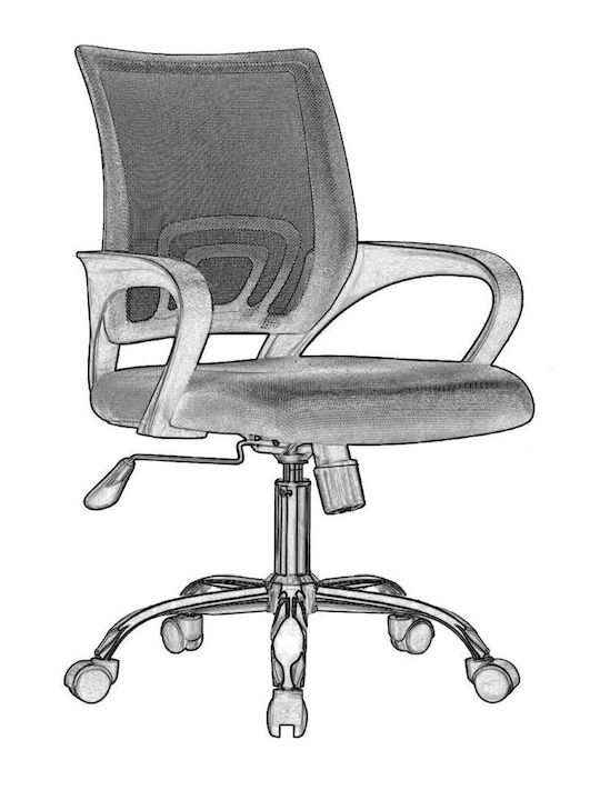 BF2101-F Office Chair with Fixed Arms Black Woodwell