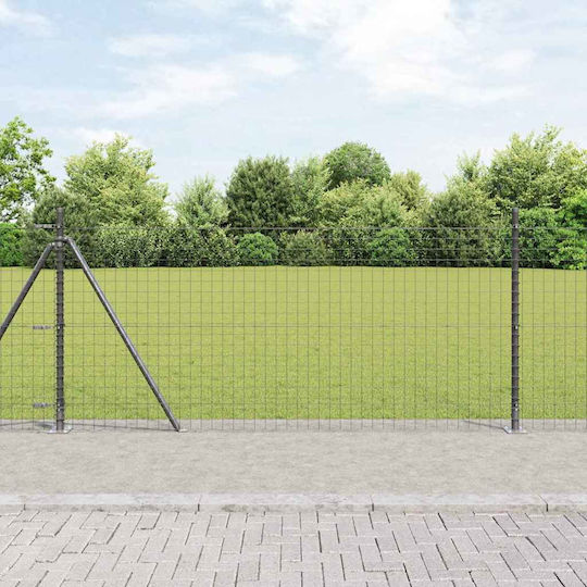 vidaXL Draht für Gartenzaun aus Stahl 3.2x3.2x110cm 52Stück Gray