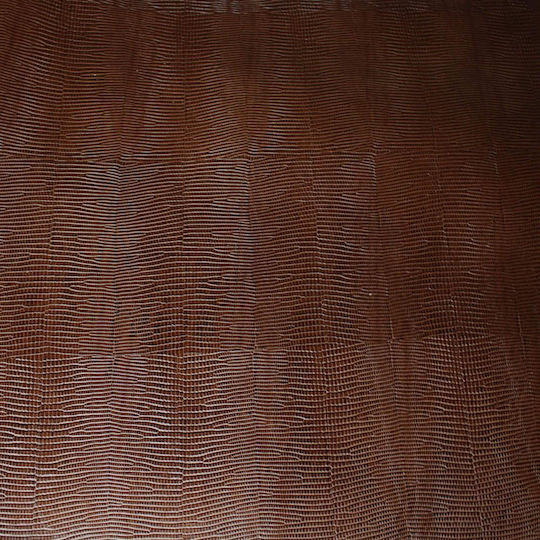 Stamped Brown Leather Sewing Box